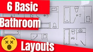 6 Basic Bathroom Layouts  What Works Best amp What Doesnt Make Sense [upl. by Medlin826]