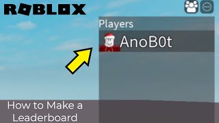 ROBLOX Tutorials I How to Make a Custom Leaderboard [upl. by Atreb]