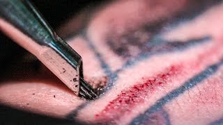 TATTOOING Close Up in Slow Motion  Smarter Every Day 122 [upl. by Atinele481]