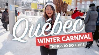 QUEBEC WINTER CARNIVAL  10 Things to do at Carnaval ft the Parade Ice Sculptures amp Food [upl. by Aihceyt]