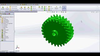 Solidworks Double Helical gear design complete tutorial [upl. by Anaahs455]