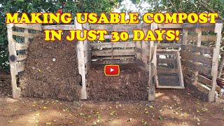 Making Compost in 30 Days Using Pallet Wood Bins [upl. by Atsocal432]