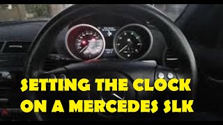 How to set the clock on a Mercedes SLK [upl. by Dlanor]