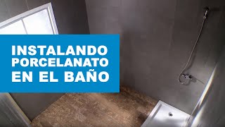 ¿Cómo instalar porcelanato en un baño [upl. by Greenburg]