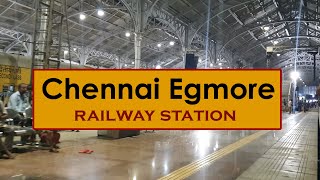 MS Chennai Egmore railway station Tamil Nadu Indian Railways Video in 4k ultra HD [upl. by Ennaitsirhc]