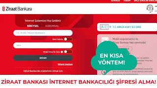 Ziraat Bankası İnternet Bankacılığı Şifresi Nasıl Alınır Bankaya Gitmeden Mobil Şifre Alma [upl. by Ynetruoc450]