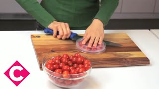 Easiest way to halve cherry tomatoes [upl. by Elocn]