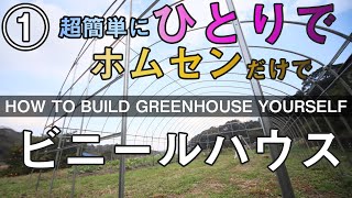 【激安】ビニールハウスをホームセンターだけで【一人で自作】建てる方法① [upl. by Aliuqehs901]