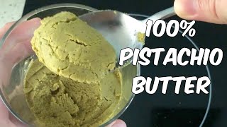 100 pure pistachio butter pistachio nuts only  how to make at home homemade keto recipe guide [upl. by Lorsung]