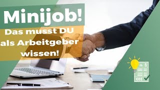 Das musst DU als Arbeitgeber zum Minijob wissen [upl. by Wane396]