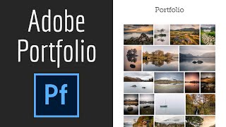 Adobe Portfolio Create a Photo Website in 5 Minutes [upl. by Maddy]