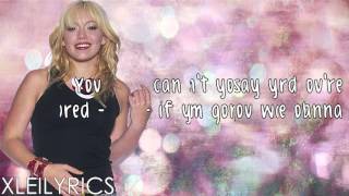 Hilary Duff  So Yesterday Lyrics Video HD [upl. by Tonkin]