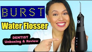 Burst Water Flosser  Dentist Review  Promo Code QSBD4X [upl. by Neerihs]