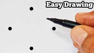 How To Draw Beautiful Rangoli On Paper From 4 Points  Easy Drawing For Beginners  Rangoli Design [upl. by Lennox18]