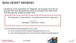 Messtechnik Vorlesung 1 [upl. by Ajiat]