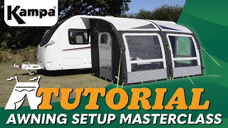 Kampa AIR Awning Setup Masterclass Guide [upl. by Suilmann733]