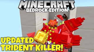 Minecraft Bedrock Updated Trident Killer Tutorial AFK EXP And Looting MCPE Xbox PC PS4 [upl. by Sorel480]