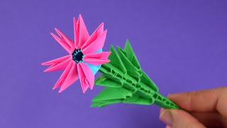 How to make a paper flower ♡ 3D Origami for beginners ♡ DIY [upl. by Kora491]