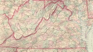 Map of Virginia 1875 [upl. by Atinel65]