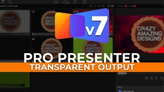 ProPresenter 7  Transparent Output Alpha Chroma Key Training [upl. by Ttesil]