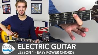 Electric Guitar Lesson 1  Rock Guitar Lessons for Beginners [upl. by Youlton]