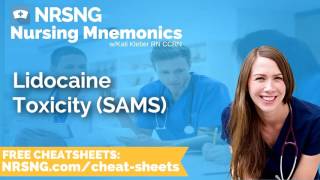 Lidocaine Toxicity SAMS Nursing Mnemonics Nursing School Study Tips [upl. by Aicirtan]