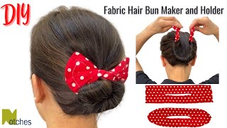 How to Make DIY Fabric Hair Bun Maker and Holder Moño Magic [upl. by Winna]