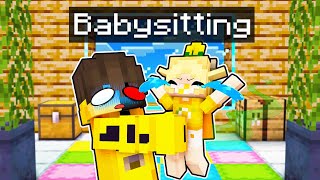 Babysitting DAISY in Minecraft [upl. by Ahsinert584]