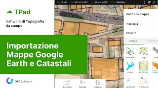 TPad  Importazione Mappe Google Earth e Catastali WMS Catasto [upl. by Tobey]