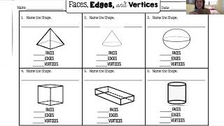 Counting sides vertices faces of a 3D shape [upl. by Gatias]