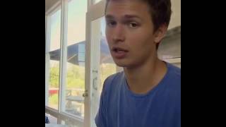 Ansel Elgort singing Treat you better By Shawn Mendes [upl. by Delogu311]