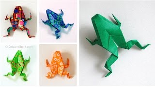 How to Fold an Inflatable Origami Frog  Rana de papel [upl. by Lrem]