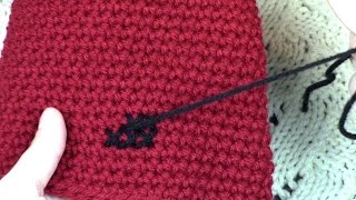 How to CrossStitch Into Crochet Fabric Tutorial [upl. by Erotavlas]