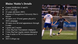 Blaine Mabie NCAA Highlights Georgetown University [upl. by Neala]