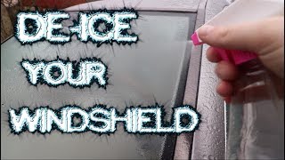 How to Remove Ice from Car Windshield Homemade Deicer Spray [upl. by Sayer]