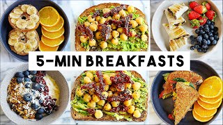 EASY 5MINUTE BREAKFAST IDEAS vegan [upl. by Odranoel]