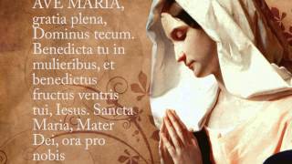 Ave Maria Hymn with Lyrics  Latin [upl. by Cobby]