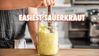 How To Make The Easiest Homemade Sauerkraut [upl. by Thorndike]