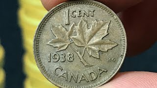 1938 Canada 1 Cent Coin • Values Information Mintage History and More [upl. by Anrol]