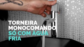 Como Instalar  Adaptar Torneira Monocomando SÓ COM ÁGUA FRIA [upl. by Nhepets]