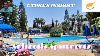 Andreotis Hotel and Apartments Protaras Cyprus  A Tour Around [upl. by Kamilah907]