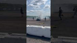 Driva Dave’s Car Catches Fire at DMAXX250 [upl. by Ahsad]