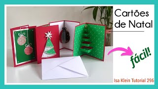 Ideias de CARTÃO DE NATAL com envelope modelos de cartão de Natal  fácil  DIY  Tutorial 296 [upl. by Daney823]