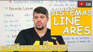 🔴 SISTEMAS  CONCEITOS BÁSICOS EQUAÇÃO LINEAR [upl. by Parcel345]