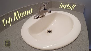 How to Install Bathroom Sink  TOP MOUNT  In Quartz [upl. by Vern]