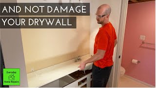 How To Remove A Bathroom Vanity and Vanity Top [upl. by Desdamona]