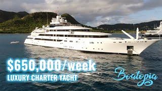 VIP Tour of one of the largest charter superyachts in the world  OMEGA filmed in Antigua [upl. by Ecitnirp62]