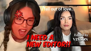 Valkyrae REACTS to her FILIPINO EDITORSVinson Edit [upl. by Ecilahc125]