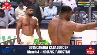 4th Match INDIA VS Pakistan  30th Canada Kabaddi Cup 2023 [upl. by Idelle]