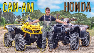 CANAM VS HONDA  DEEP MUD RIDING [upl. by Alysia]